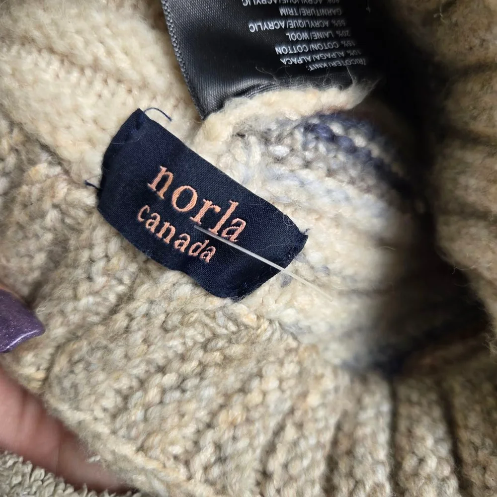 Women's Norla Canada One Size Beige Multi-color Knit Beanie Hat